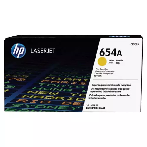 obrázek produktu HP originální toner CF332A, HP 654A, yellow, 15000str.
