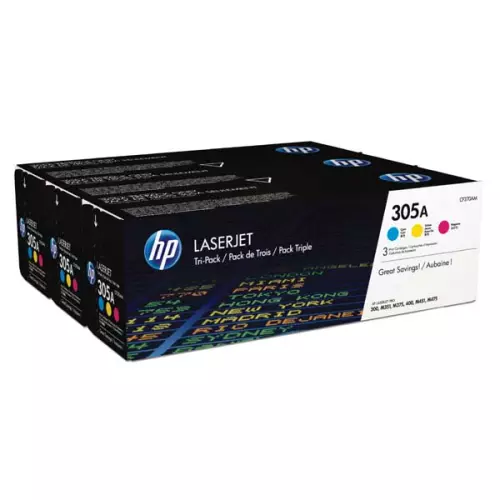 obrázek produktu HP originální toner CF370AM, HP 305A, CMY, 7800 (3x2600)str., 3x900g, 3ks