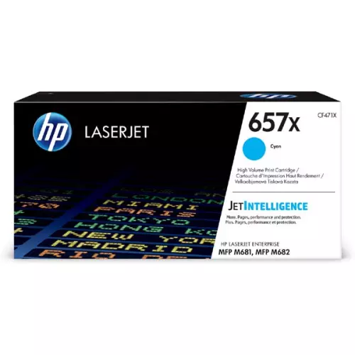 obrázek produktu HP originální toner CF471X, HP 657X, cyan, 23000str., high capacity