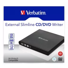 obrázek produktu Verbatim 98938, externí CD/DVD mechanika, rychlost CD(24x) DVD (8x) technologie MDISC (tm)