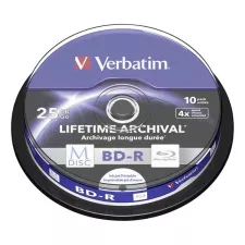 obrázek produktu Verbatim BD-R, 25GB, cake box, 43825, 4X, 10-pack, pro archivaci dat