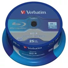 obrázek produktu Verbatim BD-R, Single Layer 25GB, spindle, 43837, 6x, 25-pack