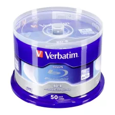 obrázek produktu Verbatim BD-R, Single Layer 25GB, Blue Surface, Single Layer, spindle, 43838, 6x, 50-cake, No ID