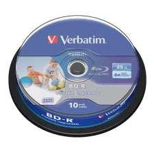 obrázek produktu Verbatim BD-R SL, Hard Coat protective layer, 25GB, Pack Spindle, 43804, 6x, 10-pack, pro archivaci dat