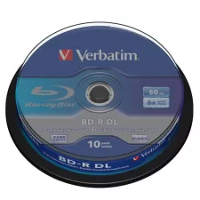 obrázek produktu Verbatim BD-R, Dual Layer 50GB, cake box, 43746, 6x, 10-pack, pro archivaci dat