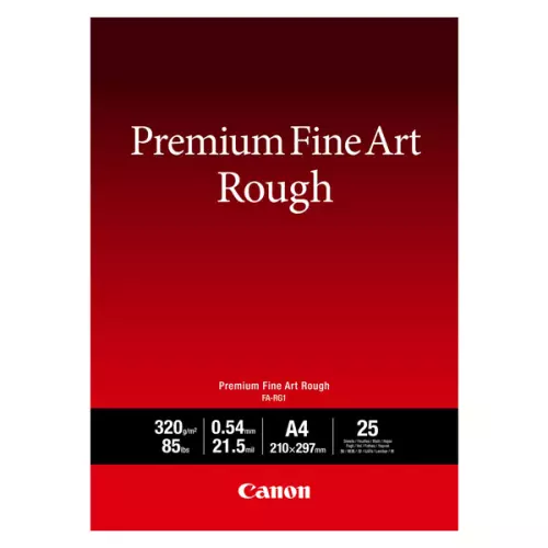 obrázek produktu Canon Fine Art Rough, FA-RG1, foto papír, matný, 4562C001, bílý, A4, 320 g/m2, 25 ks, inkoustový