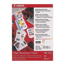 obrázek produktu Canon High Resolution Paper, HR-101 A4, foto papír, speciálně vyhlazený, 1033A002, bílý, A4, 106 g/m2, 50 ks, inkoustový