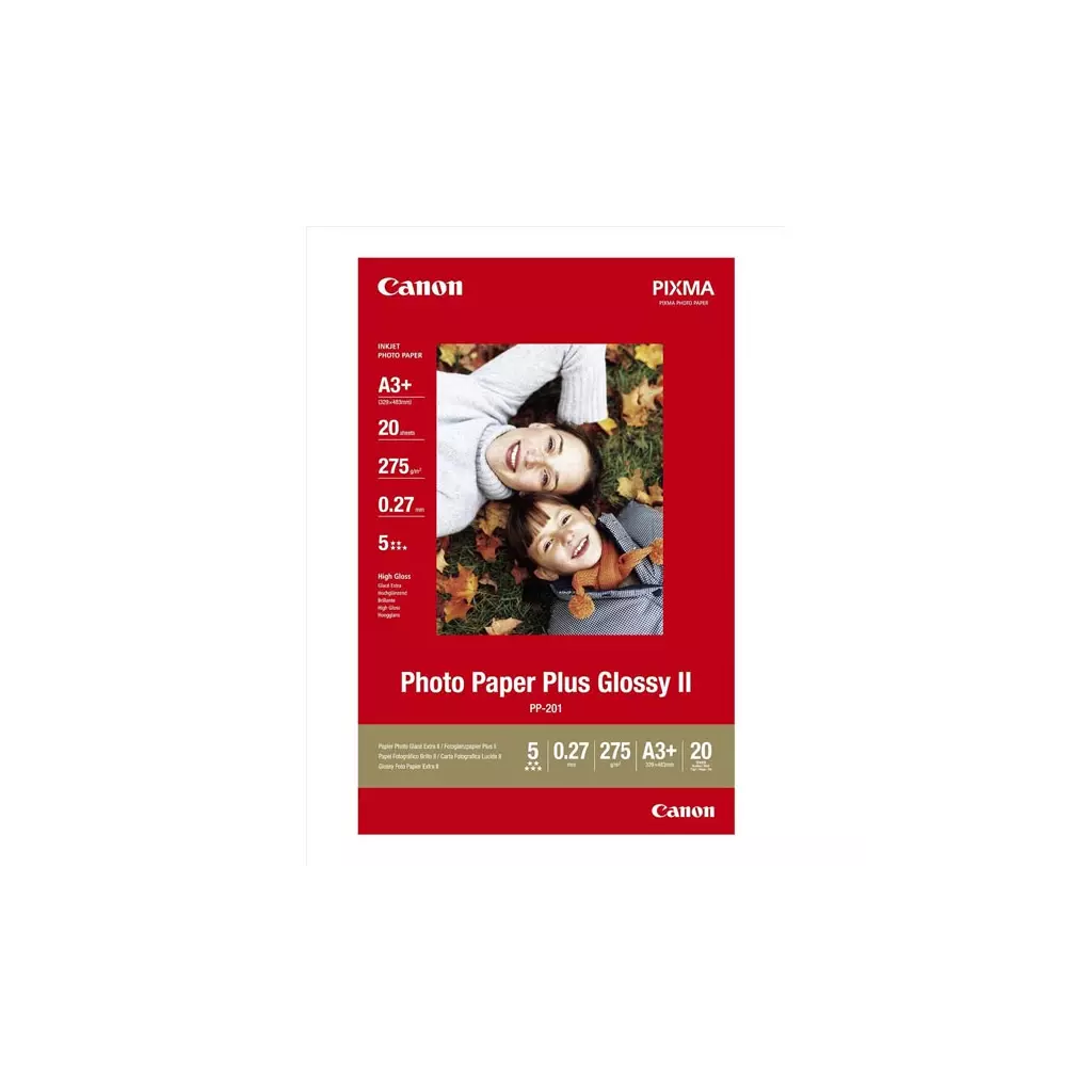 Obrázek produktu Canon Photo Paper Plus Glossy, PP-201 A3+, foto papír, lesklý, 2311B021, bílý, A3+, 13x19