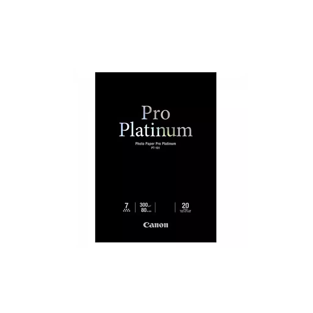 Obrázek produktu Canon PT-101 Photo Paper PRO Platinum, PT-101, foto papír, mikroporézní povrch typ lesklý, 2768B067, bílý, A2, 16.54x23.39