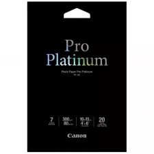 obrázek produktu Canon Photo Paper Pro Platinum, PT-101, foto papír, lesklý, 2768B013, bílý, 10x15cm, 4x6\", 300 g/m2, 20 ks, inkoustový