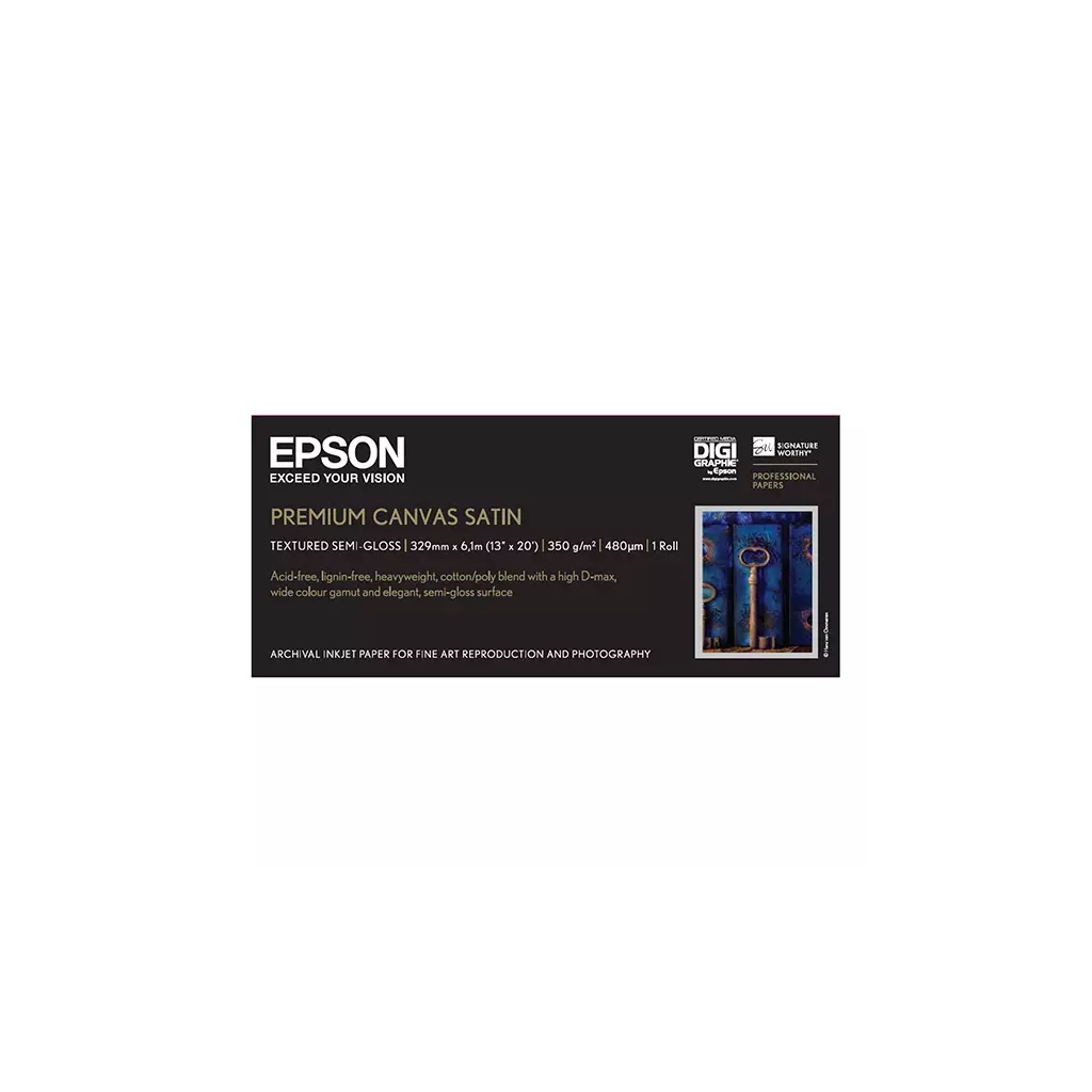 Obrázek produktu Epson 330/6.1/PremierArtt WaterResistant Canvas Satin Roll, saténový, 13