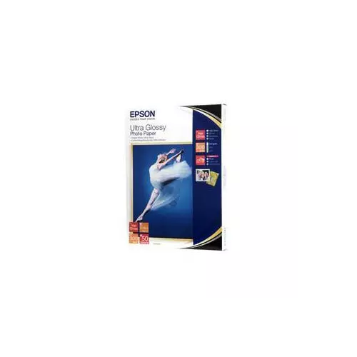 obrázek produktu Epson Ultra Glossy Photo Paper, C13S041944BH, foto papír, lesklý, bílý, R200, R300, R800, RX425, RX500, 13x18cm, 5x7", 300 g/m2, 5