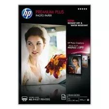 obrázek produktu HP Premium Plus Semi-Gloss Photo Paper, CR673A, foto papír, pololesklý, bílý, A4, 300 g/m2, 20 ks, inkoustový
