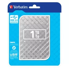 obrázek produktu Verbatim externí pevný disk, Store N Go, 2.5\", USB 3.0 (3.2 Gen 1), 1TB, 53197, stříbrný