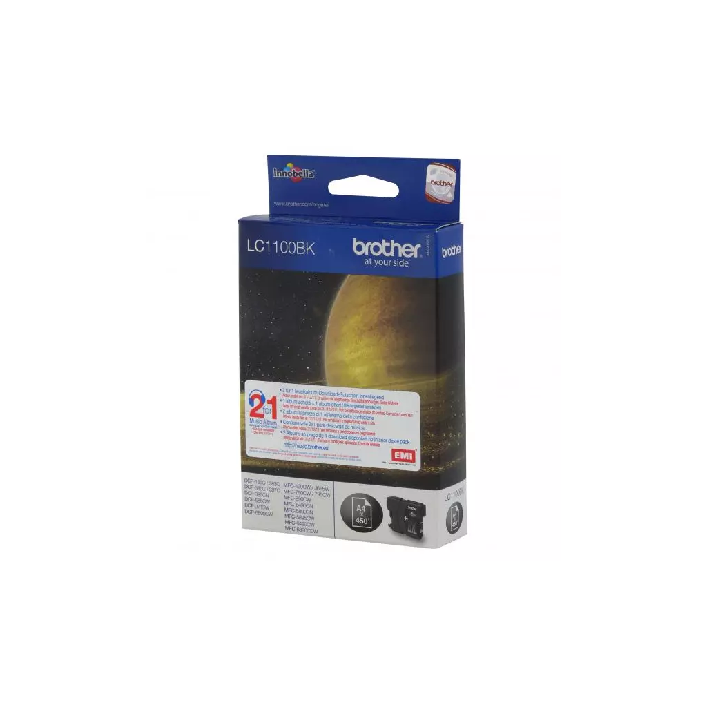 Obrázek produktu Brother originální ink LC-1100BK, black, 500str.