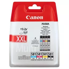 obrázek produktu Canon originální ink CLI-581 XXL CMYK, 1998C005, CMYK, 4*11.7ml, very high capacity, 4-pack, DOPRODEJ