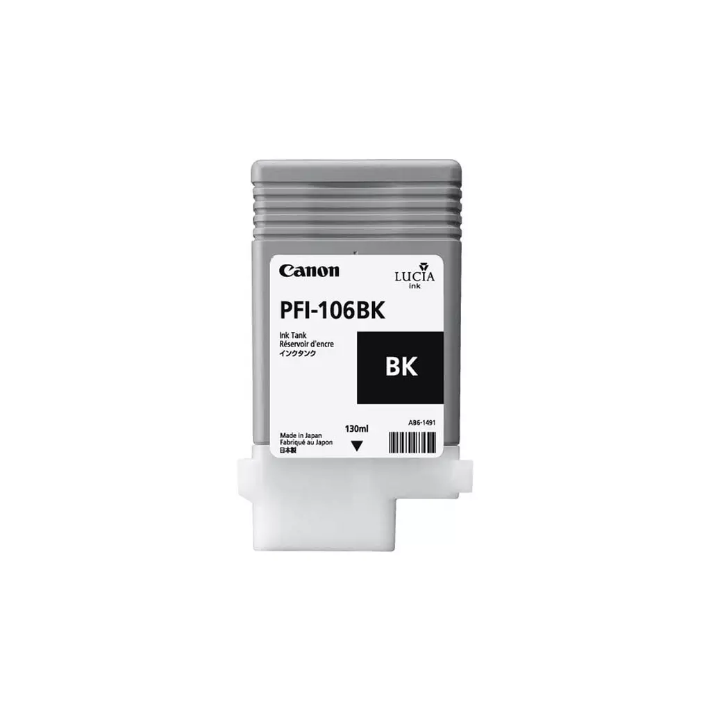 Obrázek produktu Canon originální ink PFI-106 BK, 6621B001, black, 130ml, DOPRODEJ