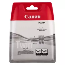 obrázek produktu Canon originální ink PGI-520 BK, 2932B012, 2932B009, black, blistr, 2x420str., 2x19ml, 2ks, 2-pack