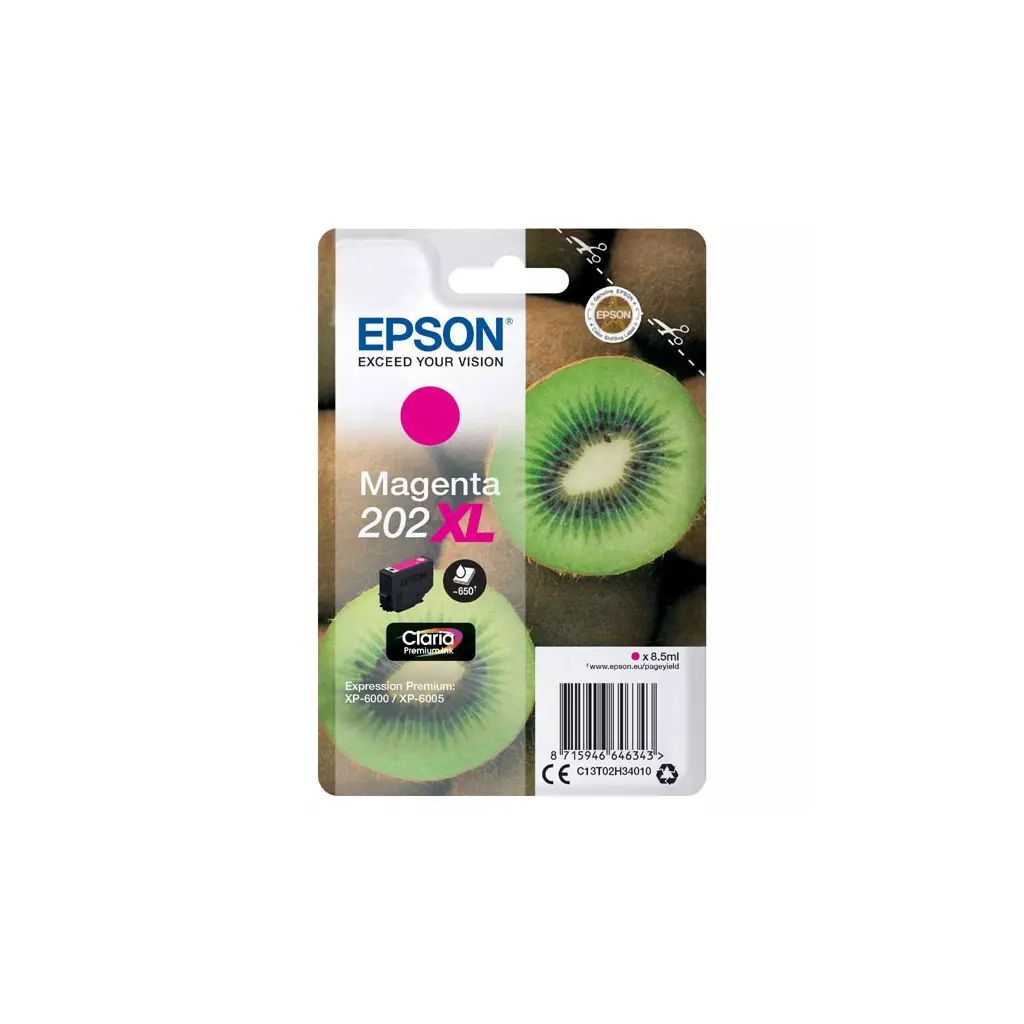 Obrázek produktu Epson originální ink C13T02H34010, 202 XL, magenta, 8.5ml
