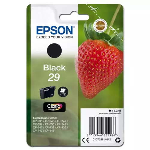 obrázek produktu Epson originální ink C13T29814012, T29, black, 5,3ml