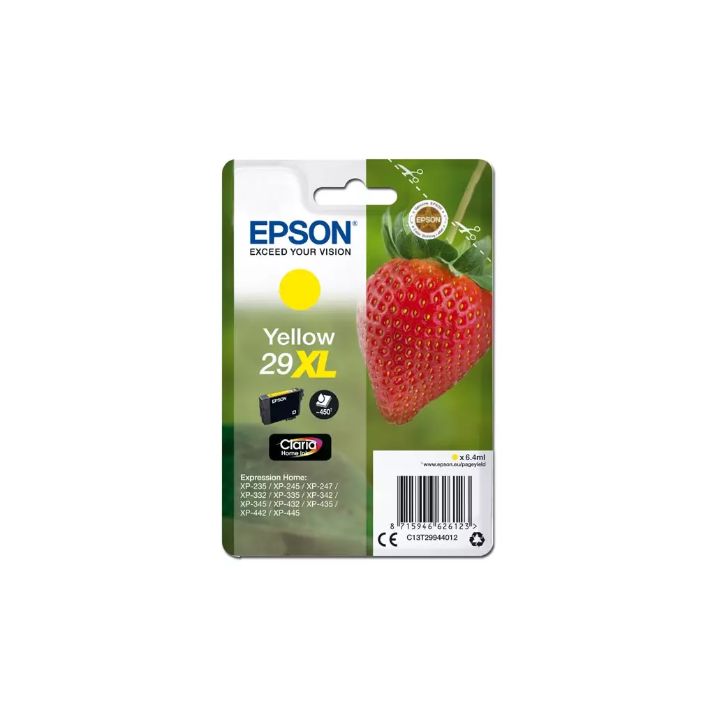 Obrázek produktu Epson originální ink C13T29944012, T29XL, yellow, 6,4ml