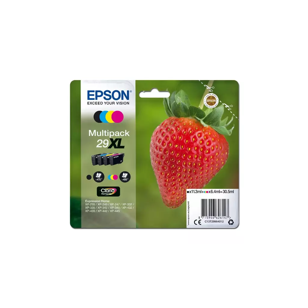 Obrázek produktu Epson originální ink C13T29964012, T29XL, CMYK, 11,3/3x6,4ml