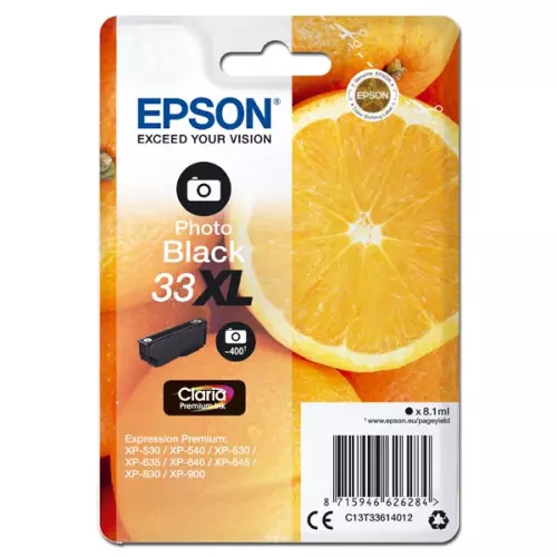 obrázek produktu Epson originální ink C13T33614012, T33XL, photo black, 8,1ml