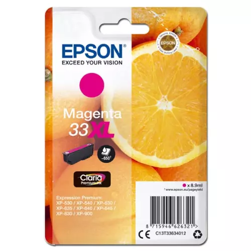 obrázek produktu Epson originální ink C13T33634012, T33XL, magenta, 8,9ml