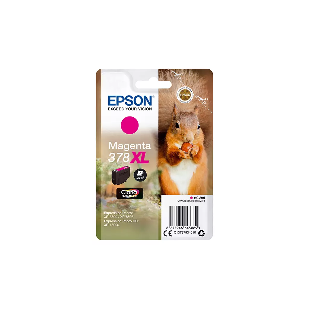 Obrázek produktu Epson originální ink C13T37934010, 378XL, magenta, 9,3ml