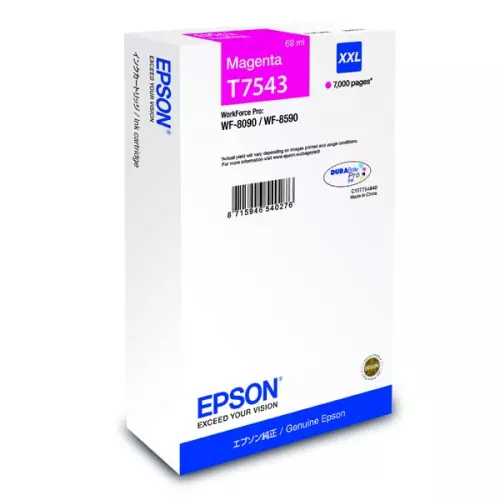 obrázek produktu Epson originální ink C13T754340, T7543, XXL, magenta, 69ml