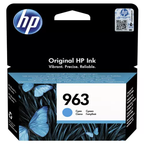 obrázek produktu HP originální ink 3JA23AE, HP 963, cyan, 700str., 10.77ml
