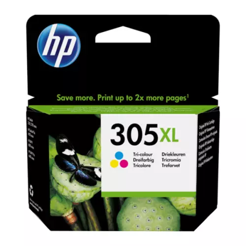 obrázek produktu HP originální ink 3YM63AE, HP 305XL, HP 305XL, Tri-colour, 200str., 5ml, High yield