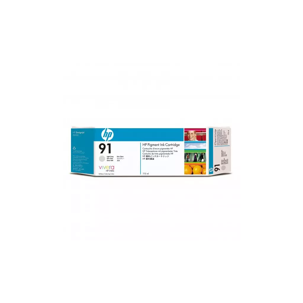 Obrázek produktu HP originální ink C9466A, HP 91, light grey, 775ml