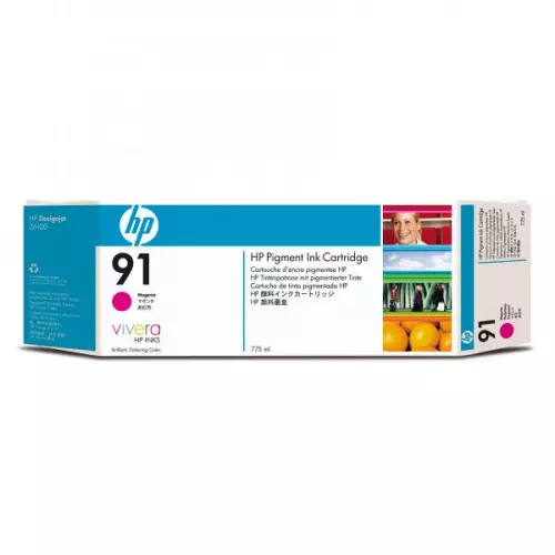 obrázek produktu HP originální ink C9468A, HP 91, magenta, 775ml
