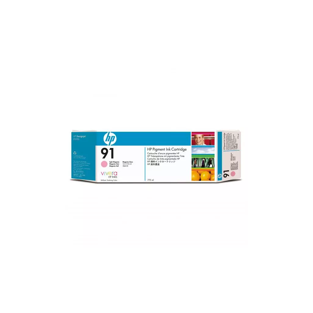 Obrázek produktu HP originální ink C9471A, HP 91, light magenta, 775ml