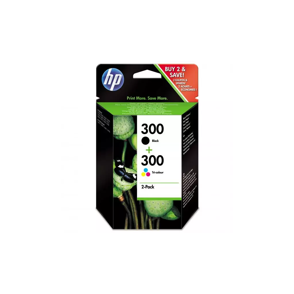 Obrázek produktu HP originální ink CN637EE, HP 300, black/color, 2 x 200str., 2x4ml, 2-pack + paper