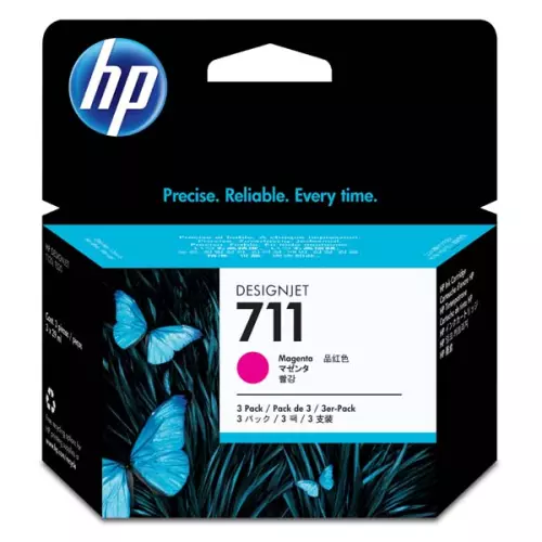 obrázek produktu HP originální ink CZ135A, HP 711, magenta, 3x29ml, 3ks