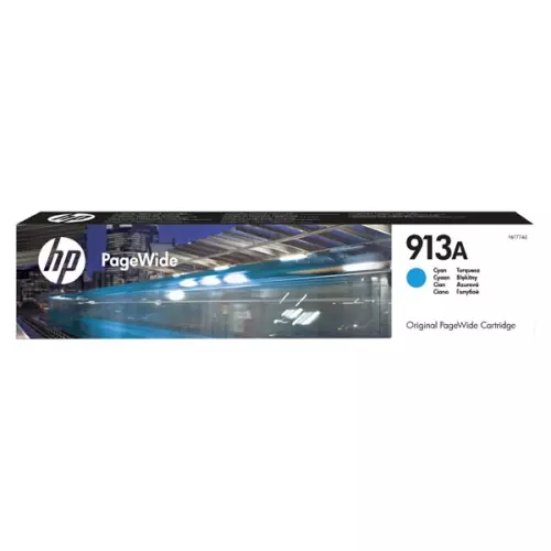 obrázek produktu HP originální ink F6T77AE, HP 913A, cyan, 3000str., 37ml, high capacity