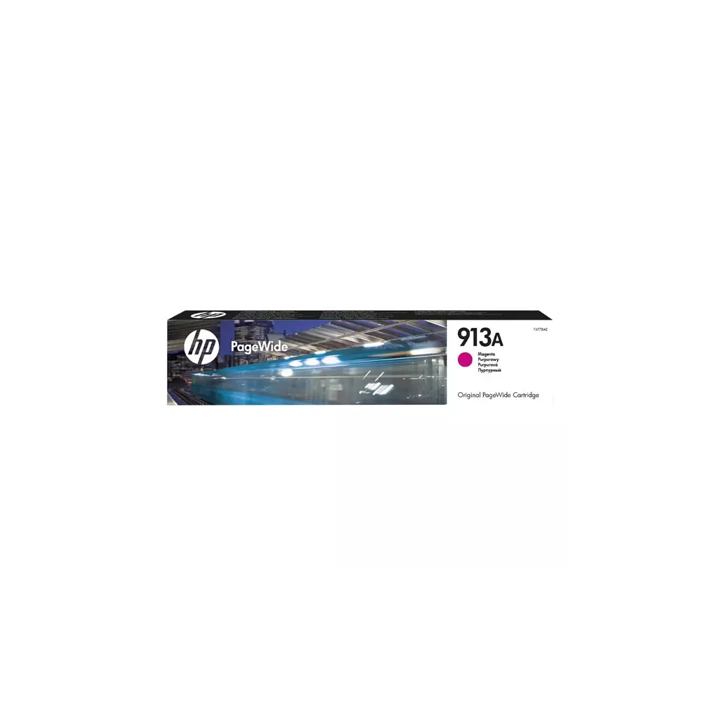 Obrázek produktu HP originální ink F6T78AE, HP 913A, magenta, 3000str., 35.5ml
