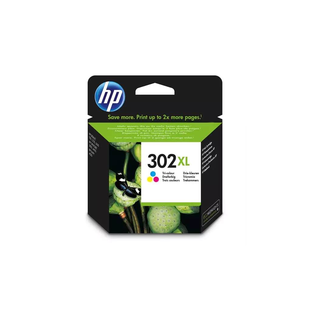 Obrázek produktu HP originální ink sada F6U67AE, HP 302XL, color, 330str., 8ml
