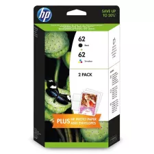 obrázek produktu HP originální ink sada N9J71AE, HP 62, black/color, 200/165str., 4.4.2005ml, value pack