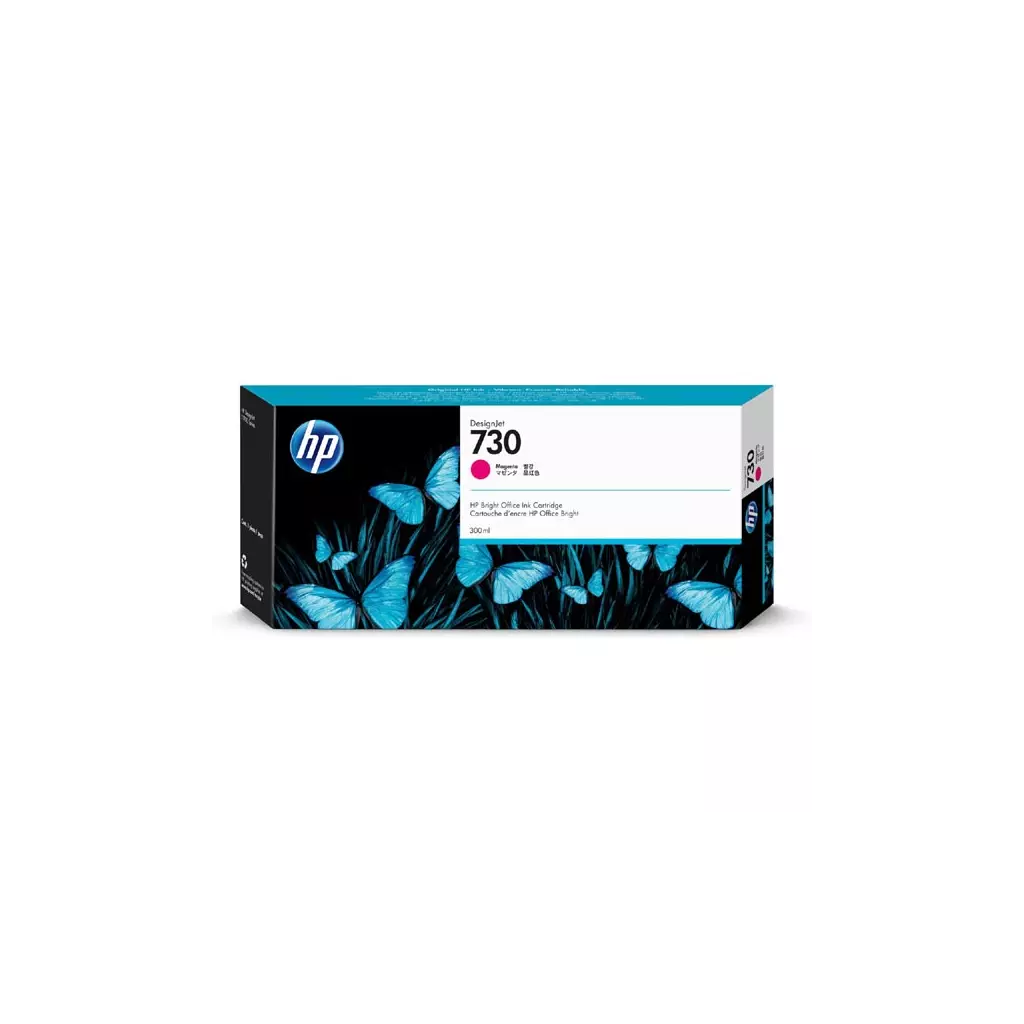 Obrázek produktu HP originální ink P2V69A, HP 730, magenta, 300ml