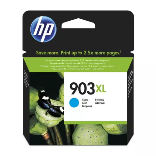 obrázek produktu HP originální ink T6M03AE, HP 903XL, cyan, blistr, 825str., 9.5ml, high capacity