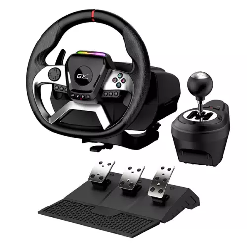 obrázek produktu Volant Genius GX Gaming SpeedMaster X5 FF, volant s pedály a řadící pákou, USB-C, černý, PC, PS4, XBOX One