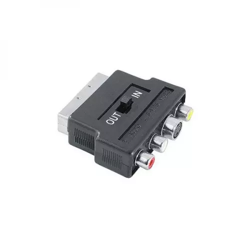 obrázek produktu Video adaptér, SCART samec - 3x CINCH samice + S-V