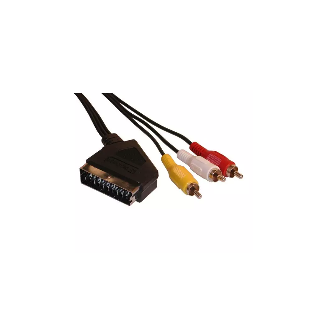 Obrázek produktu Video kabel SCART samec - 3x CINCH samec, 5m, čern