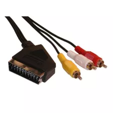 obrázek produktu Video kabel SCART samec - 3x CINCH samec, 5m, černý