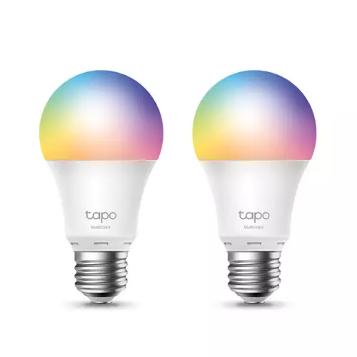 obrázek produktu LED žárovka TP-LINK Tapo L530E, E27, 220-240V, 8.7W, 806lm, 6000k, RGB, 15000h, chytrá Wi-Fi žárovka, 2 kusy v balení