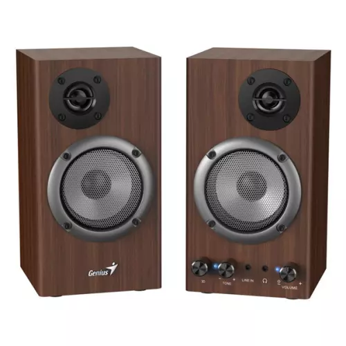 obrázek produktu Genius reproduktory SP-HF 500B, 2.0, 16W, hnědý, regulace hlasitosti, dřevěné, 40Hz-20kHz