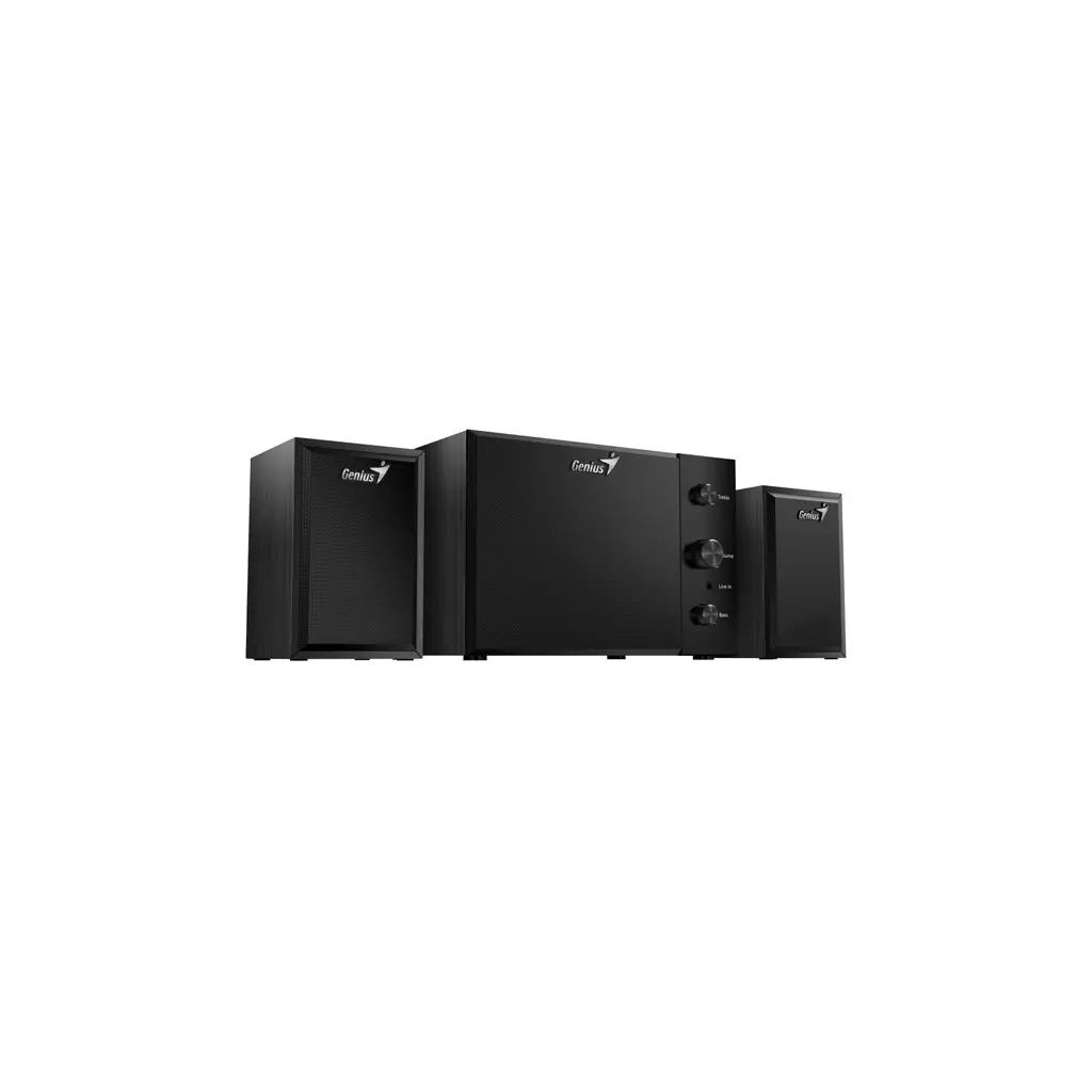 Obrázek produktu Genius reproduktory SW-2.1 350, 2.1, 15W, černé, ovládací panel, ovládaní basů a výšek, 3,5 mm jack, 40Hz~20kHz